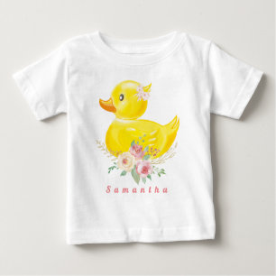 RUBBER DUCK Girl First Birthday T - Shirt Baby