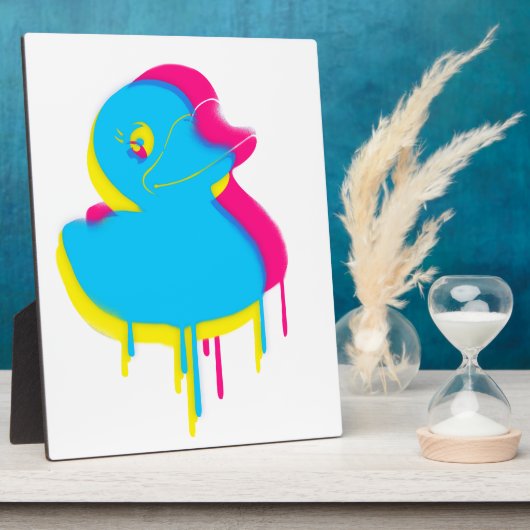 Rubber Duck Graffiti Pop Art Rubber Ducky Fotoplatte (Seite)