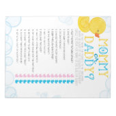 Rubber Duck Guess Who Baby Shooting Game Pack Notizblock (Vorderseite)