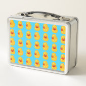Rubber Duck Muster Blue Print Lunch Box (Rückseite)