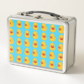Rubber Duck Muster Blue Print Lunch Box (Vorderseite)