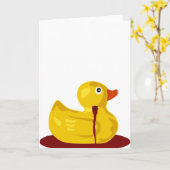 Rubber Duck Neck Shot - Bleeding Rubber Ducky Karte (Gelbe Blume)