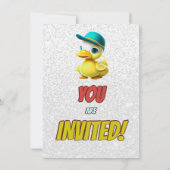 Rubber Duck Niedlich Personalisierten Geburtstag E Einladung (Rückseite)