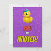Rubber Duck Niedlich Personalisierten Geburtstag E Einladung (Rückseite)
