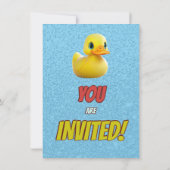 Rubber Duck Niedlich Personalisierten Geburtstag E Einladung (Rückseite)