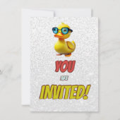 Rubber Duck Niedlich Personalisierten Geburtstag E Einladung (Rückseite)