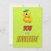 Rubber Duck Niedlich Personalisierten Geburtstag E Einladung (Rückseite)