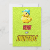 Rubber Duck Niedlich Personalisierten Geburtstag E Einladung (Rückseite)