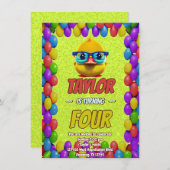 Rubber Duck Niedlich Personalisierten Geburtstag E Einladung (Vorne/Hinten)