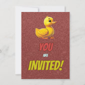 Rubber Duck Niedlich Personalisierten Geburtstag E Einladung (Rückseite)