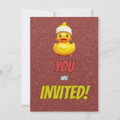 Rubber Duck Niedlich Personalisierten Geburtstag E Einladung (Rückseite)