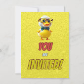 Rubber Duck Niedlich Personalisierten Geburtstag E Einladung (Rückseite)