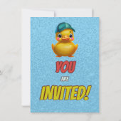 Rubber Duck Niedlich Personalisierten Geburtstag E Einladung (Rückseite)
