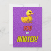 Rubber Duck Niedlich Personalisierten Geburtstag E Einladung (Rückseite)