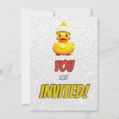 Rubber Duck Niedlich Personalisierten Geburtstag E Einladung (Rückseite)