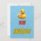 Rubber Duck Niedlich Personalisierten Geburtstag E Einladung (Rückseite)