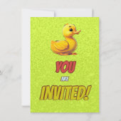 Rubber Duck Niedlich Personalisierten Geburtstag E Einladung (Rückseite)