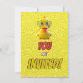 Rubber Duck Niedlich Personalisierten Geburtstag E Einladung (Rückseite)