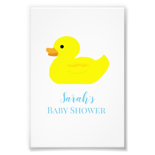 Rubber Duck Party Baby Shower BABY Fotodruck (Vorne)