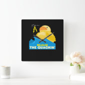 Rubber Duck Quadratische Wanduhr (Zuhause)