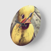 Rubber Duck Runde Wanduhr (Winkel)