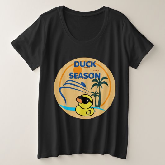 Rubber Duck Saison Große Größe T-Shirt (Design vorne)