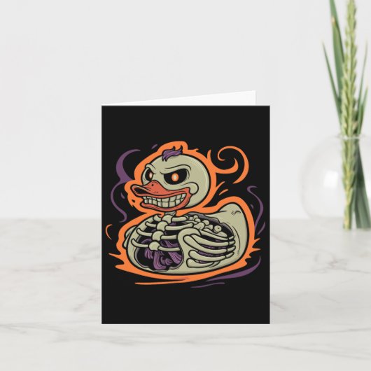 Rubber Duck Skeleton Rubber Duckie Kostüm Party Karte (Vorderseite)