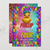 Rubber Duck Sondercharakter Geburtstag einladen Einladung (Vorne/Hinten)