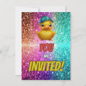Rubber Duck Sondercharakter Geburtstag einladen Einladung (Rückseite)