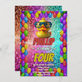 Rubber Duck Sondercharakter Geburtstag einladen Einladung (Vorne/Hinten)