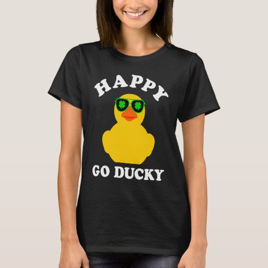 Rubber Duck Sonnenbrille Happy Go Ducky Pun St Pat T-Shirt (Vorderseite)
