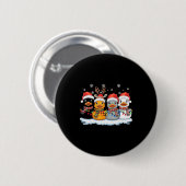 Rubber Duck Squad Christmas Light Reindeer Crew Xm Button (Vorne & Hinten)