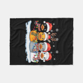 Rubber Duck Squad Christmas Light Reindeer Crew Xm Fleecedecke (Vorderseite (Horizontal))