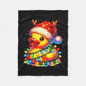 Rubber Duck Squad Christmas Light Reindeer Crew Xm Fleecedecke (Vorderseite)