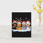 Rubber Duck Squad Christmas Light Reindeer Crew Xm Karte (Gelbe Blume)