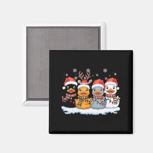 Rubber Duck Squad Christmas Light Reindeer Crew Xm Magnet (Vorderseite/Rückseite)