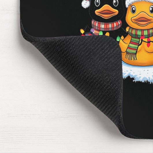 Rubber Duck Squad Christmas Light Reindeer Crew Xm Mousepad (Ecke)