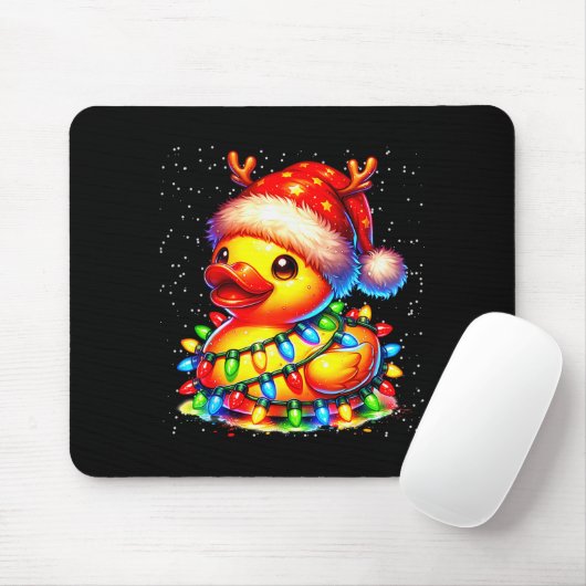 Rubber Duck Squad Christmas Light Reindeer Crew Xm Mousepad (Mit Mouse)