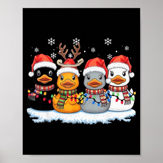 Rubber Duck Squad Christmas Light Reindeer Crew Xm Poster (Vorne)