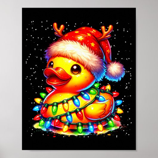 Rubber Duck Squad Christmas Light Reindeer Crew Xm Poster (Vorne)