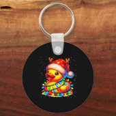 Rubber Duck Squad Christmas Light Reindeer Crew Xm Schlüsselanhänger (Vorderseite)