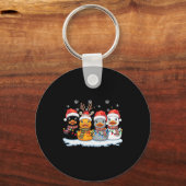 Rubber Duck Squad Christmas Light Reindeer Crew Xm Schlüsselanhänger (Vorderseite)