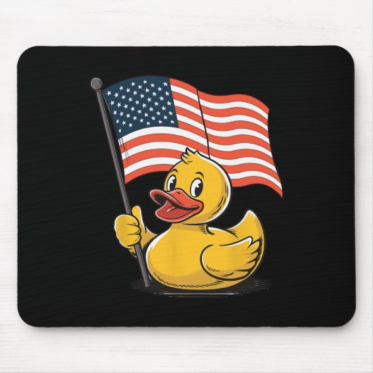 Rubber Duck USA Flag Independence Day Bath Duck 3 Mousepad (Vorne)