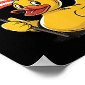 Rubber Duck Usa Flag Independence Day Bath Duck Poster (Ecke)