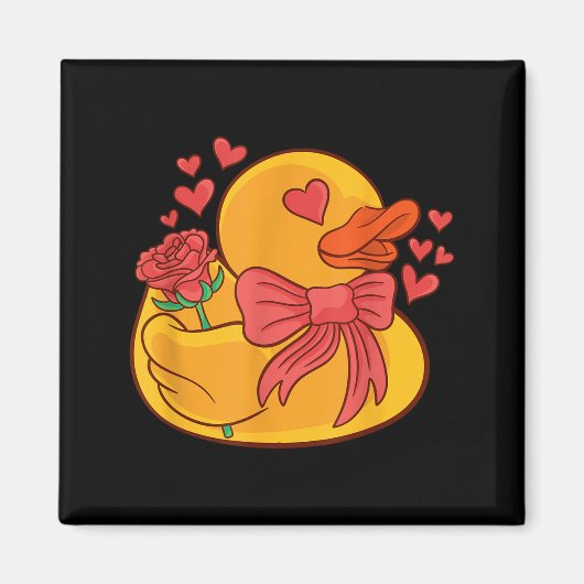 Rubber Duck Valentines Day Rubber Duckie  Magnet (Vorne)