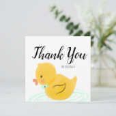 Rubber Duck Watercolor Babydusche Danke (Stehend Vorderseite)
