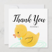 Rubber Duck Watercolor Babydusche Danke (Vorderseite)