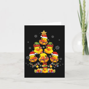 Rubber Duck Weihnachtsbaum Xmas Licht umgeben D Karte