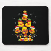 Rubber Duck Weihnachtsbaum Xmas Licht umgeben D Mousepad (Vorne)