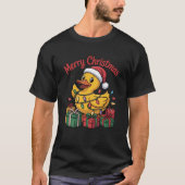Rubber Duck Weihnachtsmannmütze Animals liebt Ugly T-Shirt (Vorderseite)